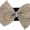 YooAi Women Dress Belts Rhinestone Bow Belt Wide Elastic Stretchy Cinch Waist Belt For Women Ladies Dresses | Belts