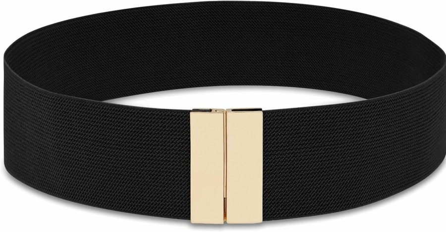 BAOKELAN Wide Elastic Waist Belts For Women Vintage Stretch Belts For Dresses | Belts