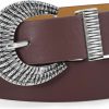 LEACOOLKEY Leacoolkey Western Leather Belt For Women Vintage Design Buckle Waist Belt For Jeans Dress | Belts