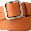 eYLun Eylun Womens Leather Belt Buckle Grommet Leather Waist Belts For Jeans Pants | Belts