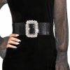 Yalice Yalice Rhinestone Waist Belt Wide Elastic Belt For Dresses Sparkle Crystal Stretchy Belts Ladies Cinch Waist Band For Women | Belts