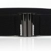 YYXR Womens Black Vintage Plus Elastic Stretchy Waist Cinch Trimmer Belt | Belts