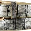 Belts.com 7075 Women'S Skinny Alligator Embossed Leather Casual Dress Belt With Roller Buckle Style | Belts