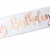 OMISS Omiss It'S My Birthday - White And Gold Sash - Be The Most Beautiful For Your Birthday (White And Gold) | Belts