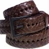 Beep Free 1 1/8" Braided Leather Belt | Airport Friendly | Metal Free | Belts