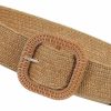 XZQTIVE Xzqtive Woven Belt For Women Straw Elastic Stretch Waist Belt Boho Belts Ladies Summer Beach Dress Belts | Belts