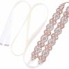 Jovbridsea Bridal Belt And Sashes With Rhinestones Handmade Wedding Belt For Bridesmaid Prom Gowns Plus Size | Belts