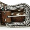 Nocona Belt Co. Nocona Belt Co. Women'S Painted Flower Buck Turquoise Inlay Belt | Belts