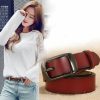 DORIS&JACKY Doris&Jacky Women Leather Belt With Buckle Fashion Waist Belt For Jeans Pants Dress 1 Inch Width Strap | Belts