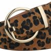 ALPHYLY Womens Leopard Print Leather Belts For Women, Waist Belts Designer Belt Women | Belts