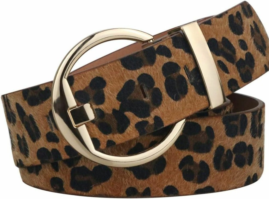 ALPHYLY Womens Leopard Print Leather Belts For Women, Waist Belts Designer Belt Women | Belts