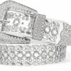 Balteus Women Rhinestone Belt Western Style Cowgirl Cowboy Belt With Studded Diamonds For Jeans Dress Eye-Catching | Belts