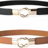 JASGOOD Jasgood Women Retro Elastic Stretchy Metal Buckle Skinny Waist Belt 1 Inch Wide | Belts