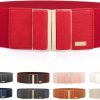 MIJIU Women'S Elastic Stretch Wide Belt Retro Dress Belt Waist Cinch Belt 3" Width | Belts