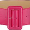 SUOSDEY Suosdey Women Wide Patent Leather Belt Christmas Santa Claus Belt Fashion Square Buckle Waist Belt Cinch Belt For Dresses | Belts