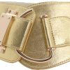 TrendyFashionJewelry Trendyfashionjewelry Women Fashion Gold Elastic Waistband Belt Waist Hip Metal Hook Buckle Size M L | Belts