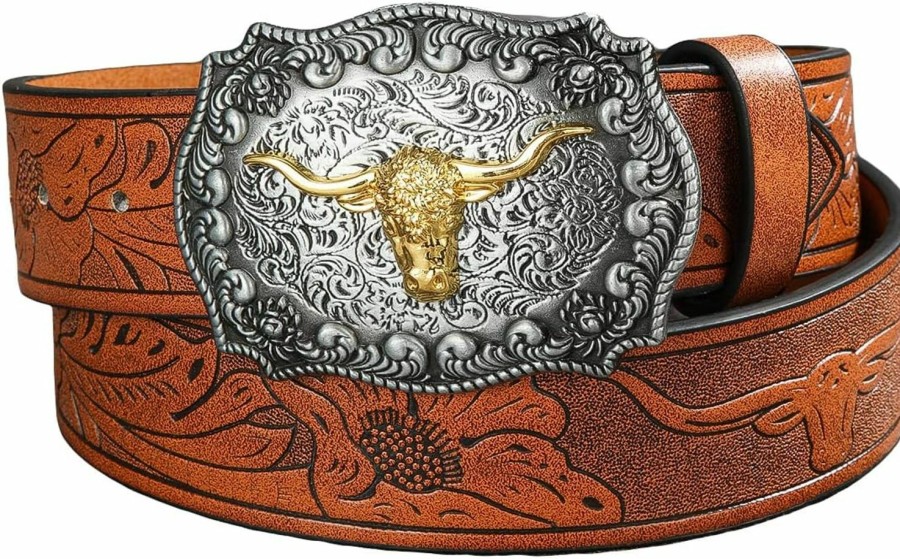 Verdusa Verdusa Women'S Vintage Western Leather Buckle Belt | Belts