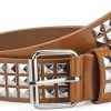 Idopy Idopy Women Men Gothic Punk Rivet Nickel Pyramid Studded Faux Leather Belt | Belts