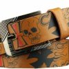 AIBEARTY Aibearty Punk Skull Skeleton Pattern Pin Buckle Belt Gothic Casual Pu Leather Waistband For Women Men | Belts