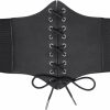 WHIPPY Whippy Women'S Lace-Up Corset Elastic Waist Belt, Tied Waspie Wide Belt For Women Halloween Costume | Belts