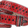 MINGSUN Rhinestone Belt For Men Women, Western Leather Belts Sparkle, Cowgirl Cowboy Shining Diamond Studded Belt For Jeans | Belts