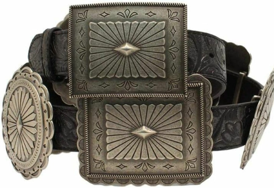 M & F Western Products M&F Western Products Women'S Black Embossed Concho Belt | Belts