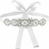 Amaxiu Amaxiu Bridal Flower Rhinestones Belt, Handcraft Bling Wedding Belt Bride Waist Belt Crystal Waistband For Women Dress | Belts