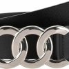 ALAIX Alaix Women'S Belt Gold/Silver Buckle Belt Black Leather Belt Fashion Dress Pants Jeans Belts For Women | Belts