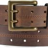 Carhartt Carhartt Casual Rugged Belts For Men, Available In Multiple Styles, Colors & Sizes, Saddle Leather Double Prong (Brown), 34 | Belts