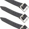 Kilt Emporium Kilt Emporium: Genuine Leather Kilt Extension Straps Buckle Extenders - 7\" X 1.25\" Belt Extender For Men - Customizable Fit & Heavy-Duty Metal Buckle Extender - Set Of 3, Black | Belts