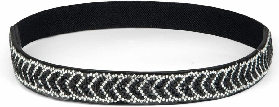 YooAi Silver Belts For Women Dress Rhinestone Skinny Elastic Waist Belt For Women Ladies Girls | Belts