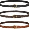 JASGOOD Jasgood Women'S Braided Leather Belts Skinny Woven Waist Belts For Jeans Pants Dress | Belts