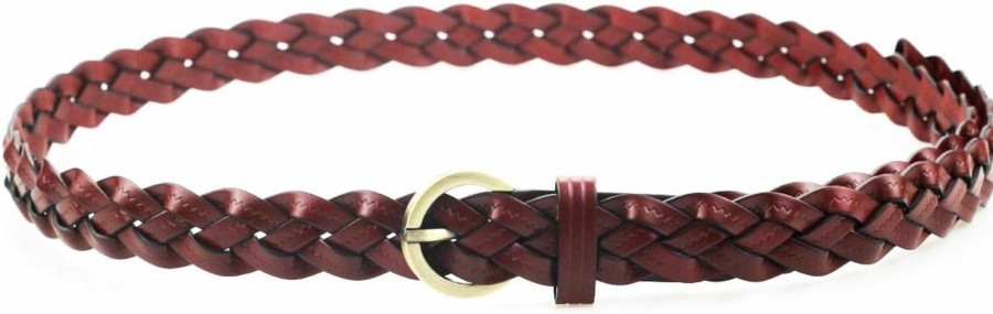 MoYoTo Moyoto Women'S Fashion Thin Braided Leather Belt For Dress With Buckle 20Mm | Belts