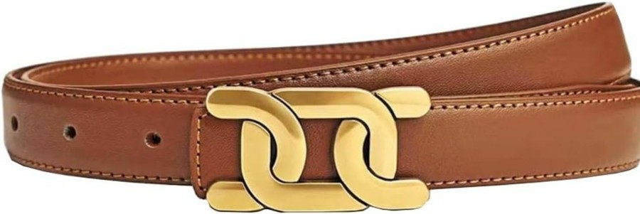 Yuangu Womens Belts For Jeans, Womens Leather Belt With Gold Buckle, Designer Belts For Pants Jeans Dresses | Belts