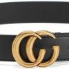 LYAART Lyaart Fashion Belt For Women Or Men Gold Buckle Black Belt For Jeans Pants Dress 2.8Cm (1.1In) Wideth | Belts