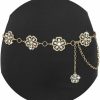 ELABEST Elabest Rhinestone Flower Chain Belt For Women Mental Waist Chain Sparkling Gold Silver Chain Belts For Dresses | Belts