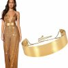 XZQTIVE Metal Waist Belt Women Shiny Polished Mirror Chain Belts Metallic Waistband Adjustable Body Link Dress Belts | Belts