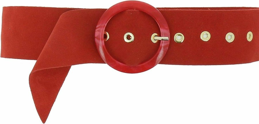 FASHIONGEN Fashiongen - Women'S Genuine Italian Suede Leather Belt For Dress, Made In France, Anette | Belts