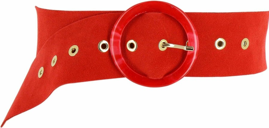 FASHIONGEN Fashiongen - Women'S Genuine Italian Suede Leather Belt For Dress, Made In France, Anette | Belts