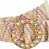 SeptCity Woven Belts For Women, Stretch Ladies Belts For Dresses, Wide Elastic Boho Ladies Belts With Colorful Buckle | Belts