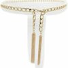 TrendyFashionJewelry Tfj Women Skinny Belt Hip High Waist Gold Metal Chains Fringes Tassel Buckle Size M L Xl | Belts