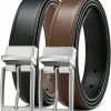 CHAOREN CR Reversible Belt For Women, Cr 1.25" Womens Leather Belt For Jeans Pants Black & Brown, Trim To Fit | Belts