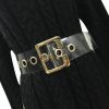 ANKOMINA Ankomina Women Fashion Holographic Clear Wide Belt Transparent Pvc Metal Buckle Waist Belt Waistband Cinch Dress Belt | Belts