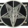 kreepsville 666 Kreepsville 666 Gothic Women'S Elastic Waist Belt Baphomet Pentagram Split Buckle Fastening | Belts