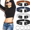 YinEpand 【4 Pcs】No Buckle Stretch Belt For Women And Men Elastic Waist Belt Invisible Belts For Jeans Pants | Belts