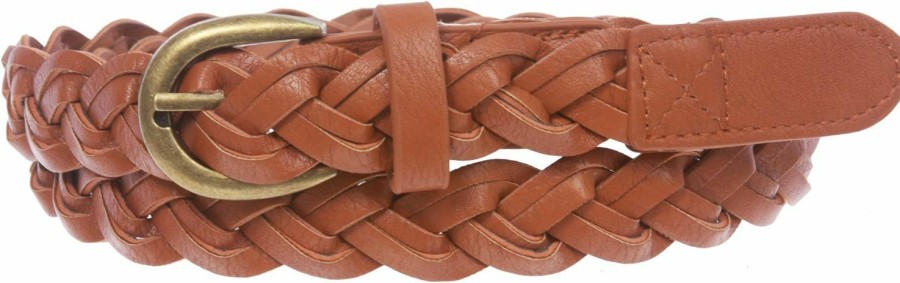 beltiscool Women'S 1" Skinny Narrow Braided Woven Non-Leather Vintage Belt | Belts