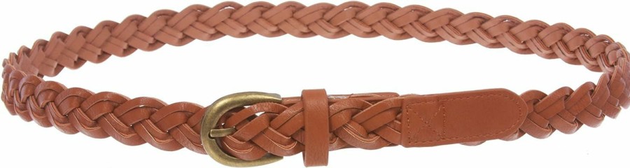 beltiscool Women'S 1" Skinny Narrow Braided Woven Non-Leather Vintage Belt | Belts