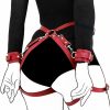 Generic Waist Belt Leg Garters With Hancuffs Leather Body Belt Suspenders Lingerie Gothic Belts Sets With Handcuffs | Belts