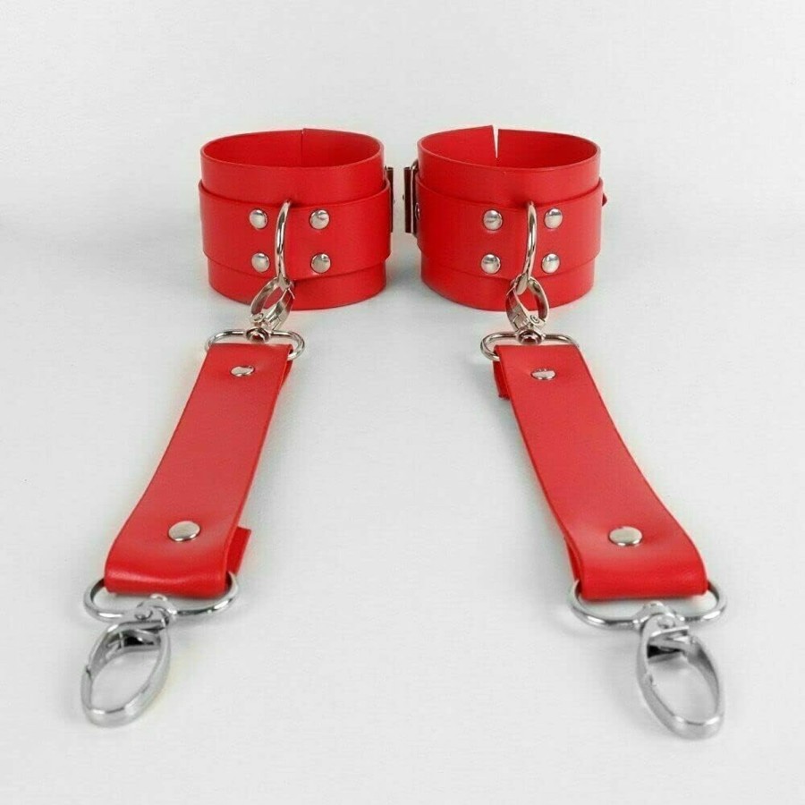 Generic Waist Belt Leg Garters With Hancuffs Leather Body Belt Suspenders Lingerie Gothic Belts Sets With Handcuffs | Belts