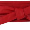 Aecibzo Aecibzo Women'S Pu Leather Self Tie Wrap Around Obi Waist Band Cinch Boho Belt | Belts